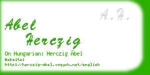 abel herczig business card