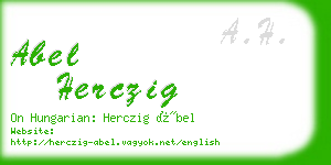 abel herczig business card